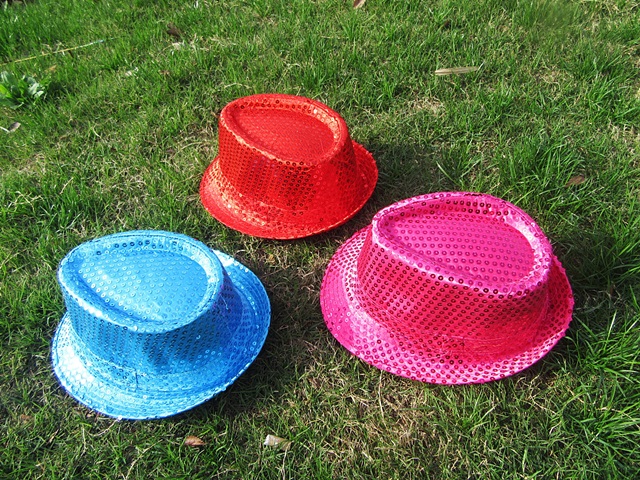 5Pcs Colorful Cowboy Hat Head Wear Cap Kids Wild West Head Acces - Click Image to Close