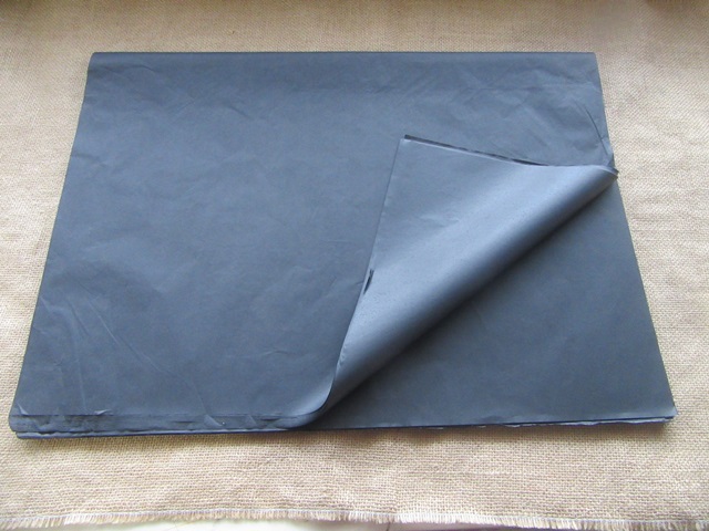 100Sheets Black Tissue Paper Gift Wrap Wrapping - Click Image to Close
