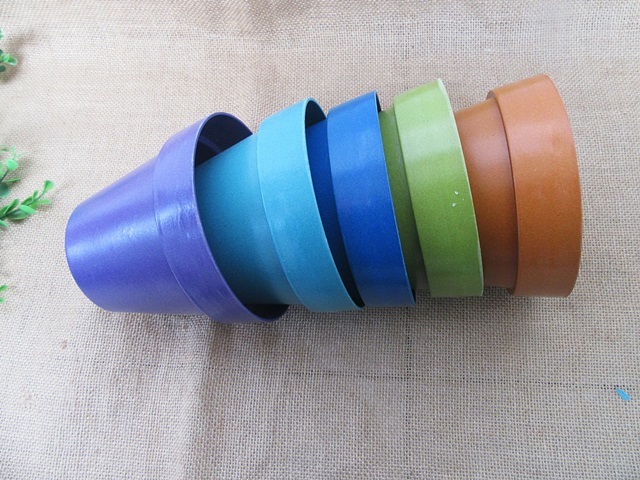 24Pcs Flower Plant Pot Planter Garden Tool Accessory Mixed Color - Click Image to Close