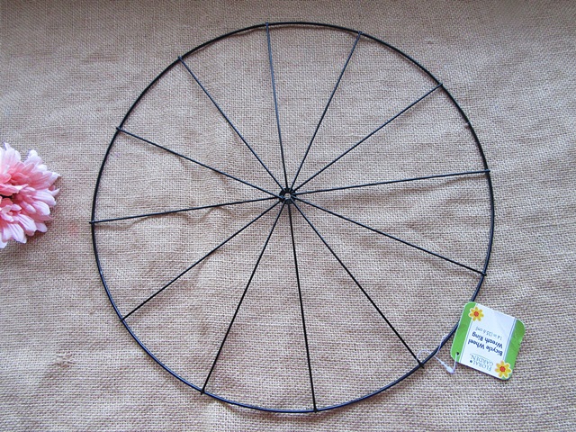 24Pcs Metal Wreath Frame Bicycle Wheel Shape DIY Decoration - Click Image to Close