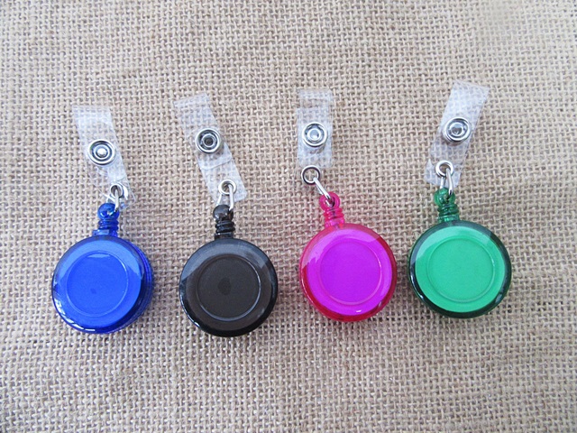 6Packs x 3Pcs Retractable Pull Reel Key ID Card Holder Recoil - Click Image to Close