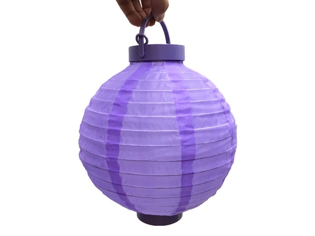 6Pcs Purple Battery Operated Paper Lanterns Wedding Party Favor - Click Image to Close