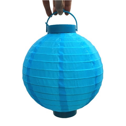 6Pcs Blue Battery Operated Paper Lanterns Wedding Party Favor 20 - Click Image to Close