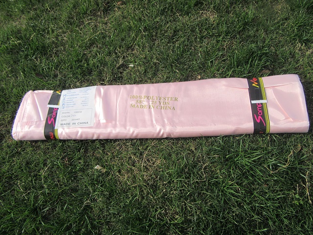 1Roll x 25Yards Pink DIY Polyester Cloth Craft Wedding Party - Click Image to Close