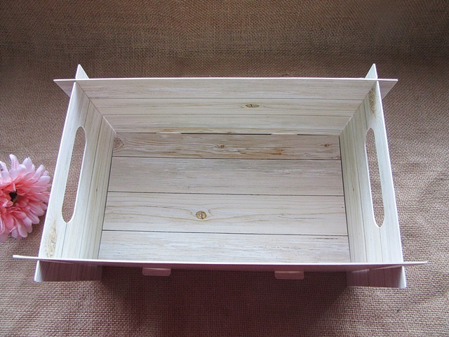 3Pcs Wood Look Joint Crate DIY Box Storage Organizer 3Pcs Wood Look Joint Crate DIY Box Storage Organizer