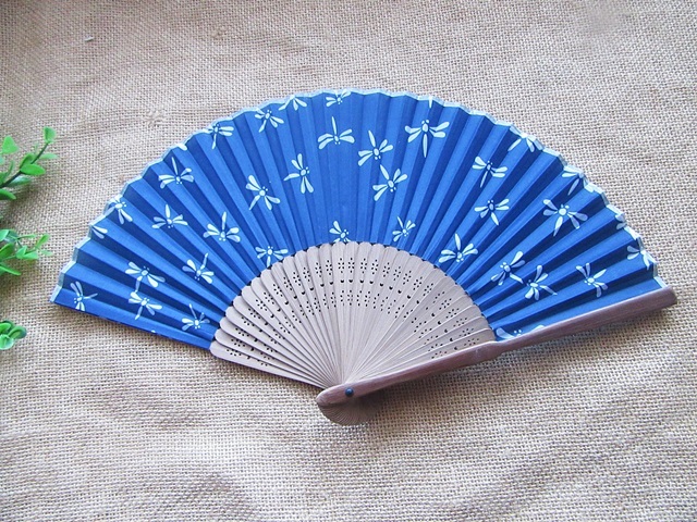 10Pcs New Silk Cloth Flower Etc Printed Folding Hand Fans Assort - Click Image to Close