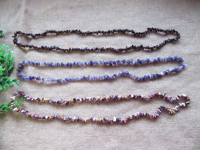 6Strands Loose Stone Gemstone Chips Jewelry Making Assorted - Click Image to Close