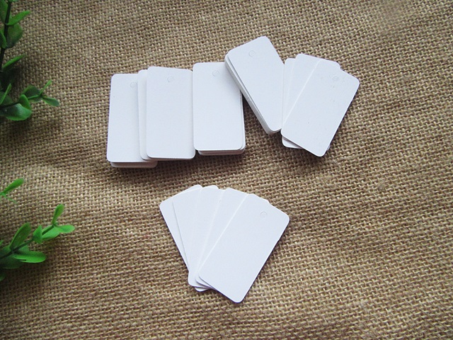 500Pcs White Gift Tags Label Price Tag with Hole - Click Image to Close