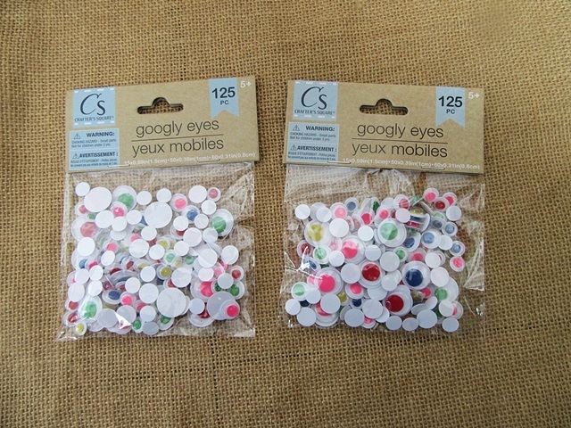 12Sheets x 125Pcs Colorful Joggle Eyes/Movable Eyes for Crafts 12Sheets x 125Pcs Colorful Joggle Eyes/Movable Eyes for Crafts