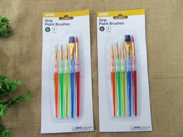 6x5Pcs Set of Paint Brushes Easy Grip Art Supplies 6x5Pcs Set of Paint Brushes Easy Grip Art Supplies