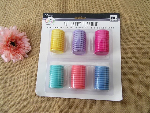 2Sheets x 66Pcs Heart Hole Notebook Binding Medium Discs