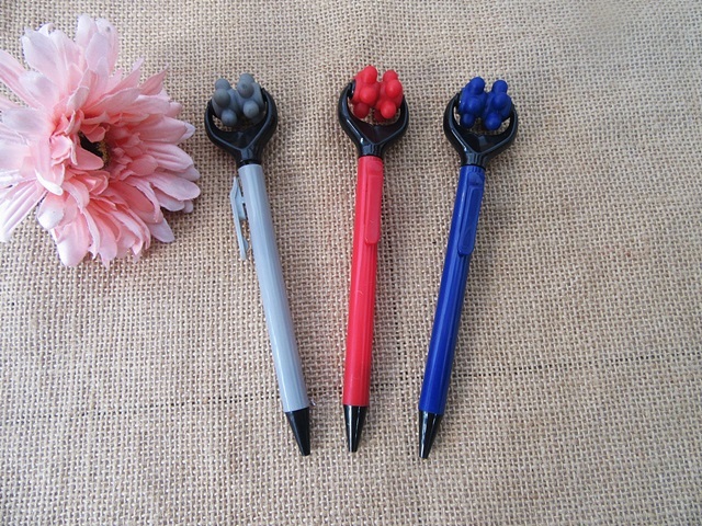 12Pcs Ball Pen with Rolling Massager Black Ink Home School Offic 12Pcs Ball Pen with Rolling Massager Black Ink Home School Offic