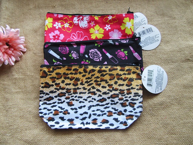 6Pcs Cosmetic Case Zipper Bag Makeup Bag Pouch Purse Mixed - Click Image to Close