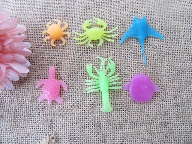 12Sheets x 6Pcs Soft Sea Life Toy Assorted Sea Animals - Click Image to Close