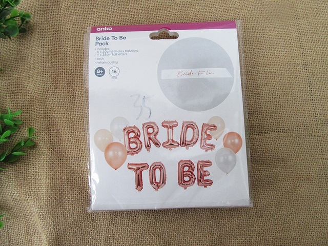 1Pack Personalized Foil Bride To Be Balloon Pack Bridal Party Fa - Click Image to Close