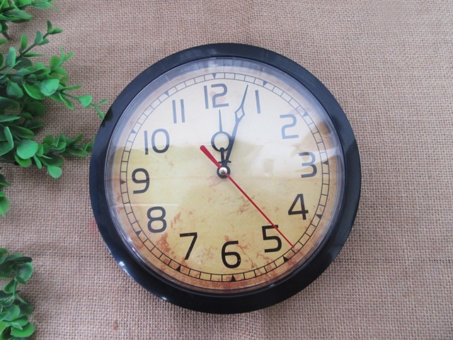 2Pcs Ivory Clock Face with Movement Plain Number Inside