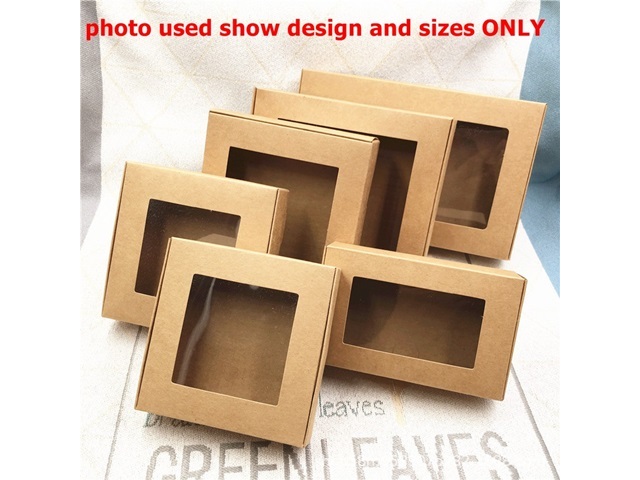 10Pcs Bomboniere Gift Boxes Window Cake Boxes Wrapping Box