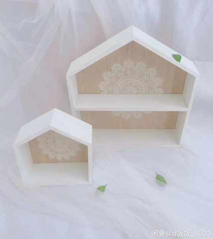 1Set 2in1 House Shape Cake Stands Holder Wedding Party Table Dec - Click Image to Close