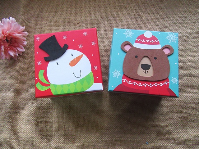 8Pcs Christmas Gift Box Candy Treat Gift Christmas Decorative Bo - Click Image to Close