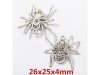 50Pcs Spider Beads Pendants Charms Jewelry Finding 26x25x4mm