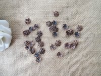 500Pcs Bronze Plated Antique Filigree Flower Beads Caps Jeweller