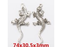 20Pcs Lizard Beads Pendants Charms Jewelry Finding 74x30x3mm