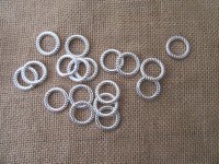 100Pcs Silver Color Twisted Circle Beads DIY Jewelry Finding