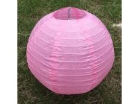 12Pcs New Plain Pink Round Paper Lantern Wedding Favor 15cm