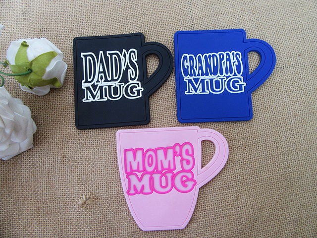 12Pcs Mugs Coasters Mom's Dad's Grandpa's Design Coaster Assorte
