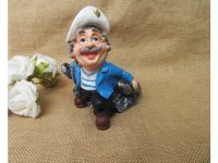 1Pc Working Pirate Statue Figures Decoration Room Display