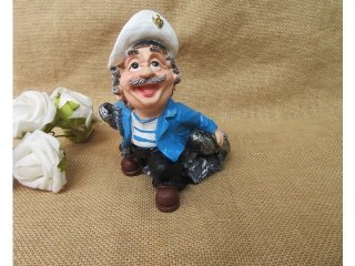 1Pc Working Pirate Statue Figures Decoration Room Display