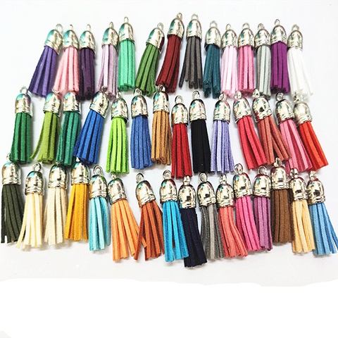 100Pcs Tassel Pendants Charms for Crafts Jewelry Making Mixed - Click Image to Close