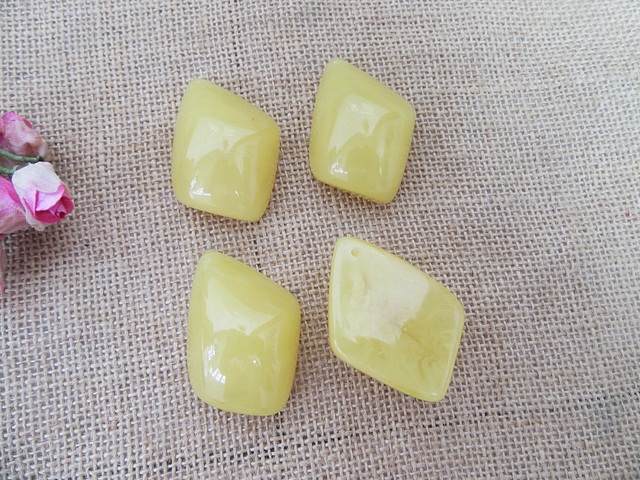 10Pcs Yellow Stone Like Plastic Beads DIY Jewellery Making 10Pcs Yellow Stone Like Plastic Beads DIY Jewellery Making