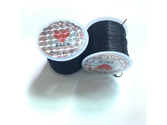 (image for) 5roll x 35m Black Stretchy String Jewellery Making Cord Thread