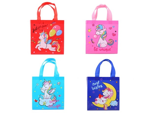 10Pcs Unicorn Pony Reusable Grocery Shopping Bags Shoulder Mixed - Click Image to Close