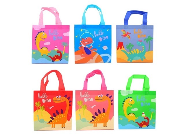 10Pcs Dinosaur Reusable Grocery Shopping Bags Shoulder Mixed - Click Image to Close