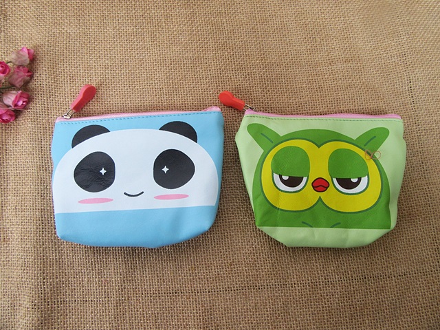 12Pcs Lovely Cute Coin Bag Purse with Zipper Coin Pouch