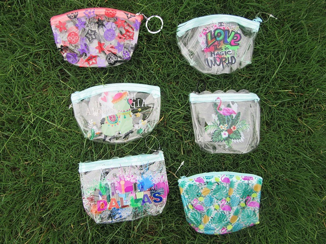 12Pcs Transparent Clear Coin Purse Zipper Lock