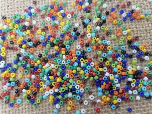 250g Opaque Glass Seed Beads Jewellery Making Mixed 2-3mm - Click Image to Close