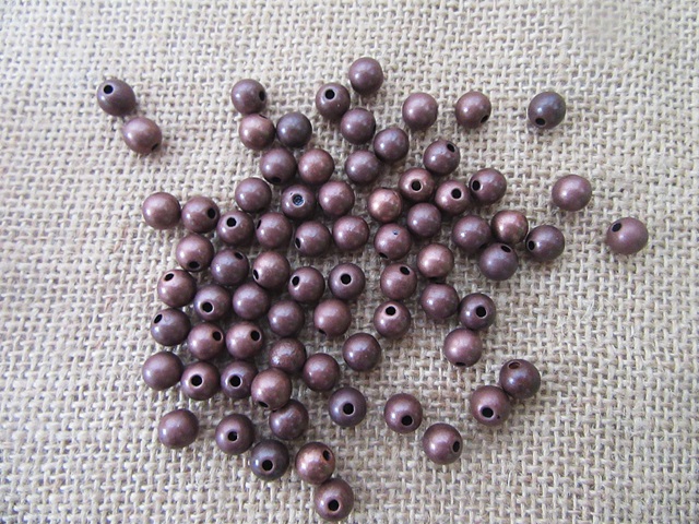 900Pcs Brown Round Spacer Beads 8mm for DIY Jewellery Making - Click Image to Close