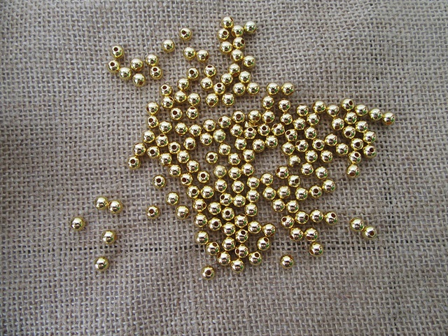 250g (2200pcs) Golden Round Spacer Beads 6mm for DIY Jewellery M - Click Image to Close