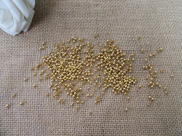 150g (10000pcs) Golden Round Spacer Beads 3mm for DIY Jewellery - Click Image to Close