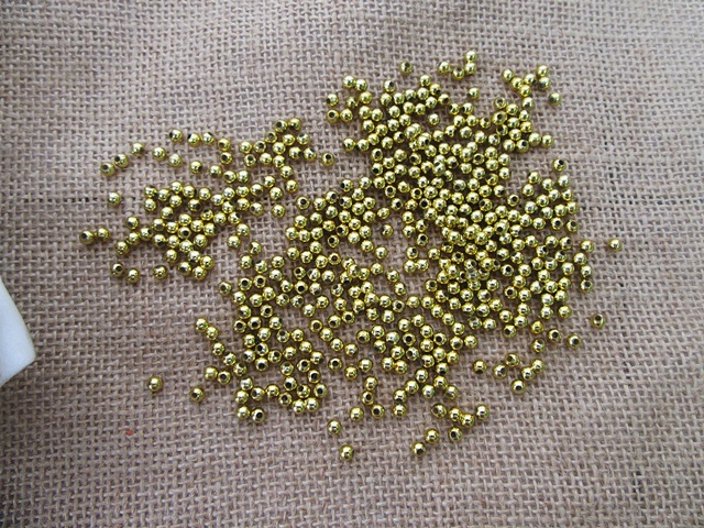 250g (9000pcs) Golden Round Spacer Beads 4mm for DIY Jewellery M - Click Image to Close