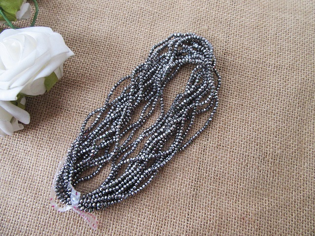 12Strand x 140Pcs Gray AB Color Faceted Plastic Beads 3mm 12Strand x 140Pcs Gray AB Color Faceted Plastic Beads 3mm