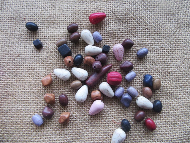 250g Various Shape Gemstone Beads for DIY Jewellery Making - Click Image to Close