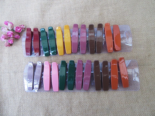 24Pcs Candy Color Duckclip Hair Clips Alligator Hair Accessories - Click Image to Close