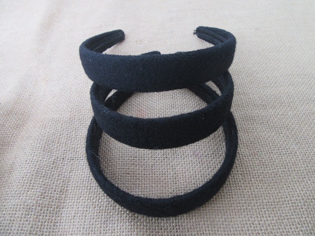 12Pcs Wide Black Clothed Headbands Hair Band Hair Accessories