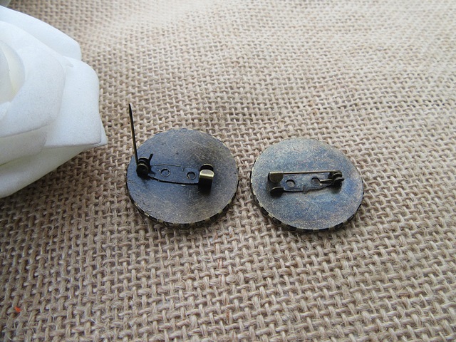 100Pcs Vintage Brooch Safety Pin Hair Clips Base Finding