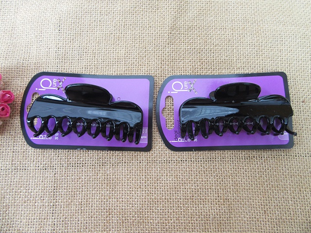 6Pcs Shiny Black Hair Clips Hair Clamps Hair Accessories
