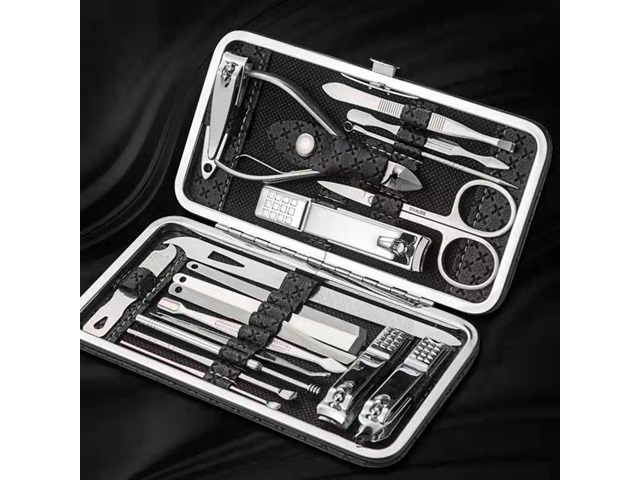 1Setx 19Pcs Nail Clippers Manicure Pedicure Nail Care Set With C - Click Image to Close